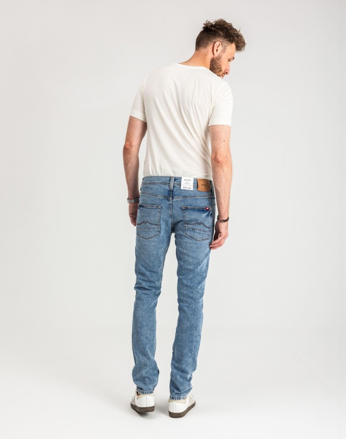 MUSTANG VEGAS SLIM MĘSKIE SPODNIE JEANSOWE JEANSY DŻINSY DENIM BLUE 1015043 5000 202