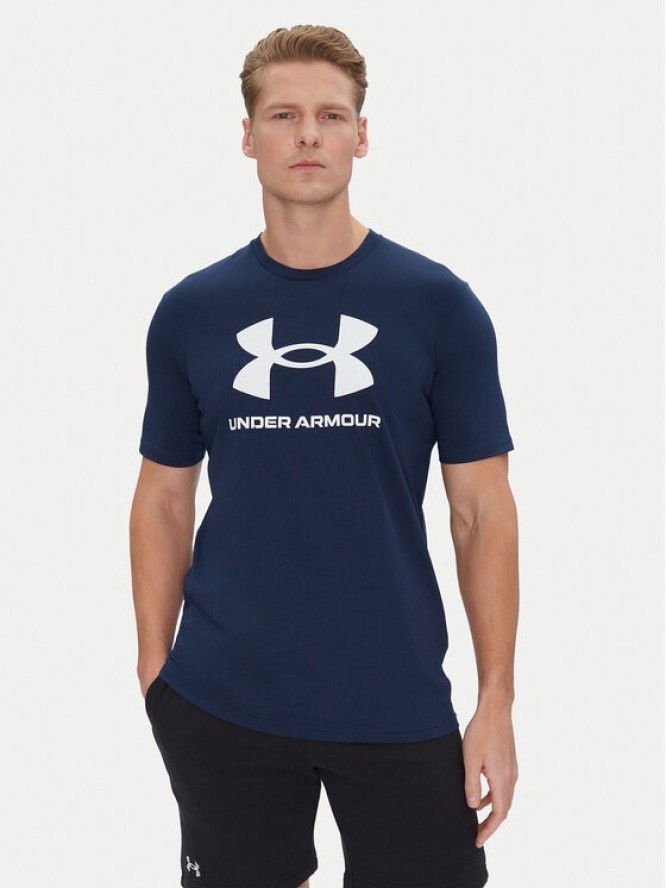 Under Armour T-Shirt Ua Sportstyle Logo Update Ss 1382911 Granatowy Loose Fit