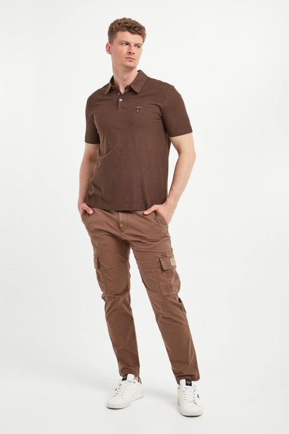 Polo męskie z haftem AERONAUTICA MILITARE