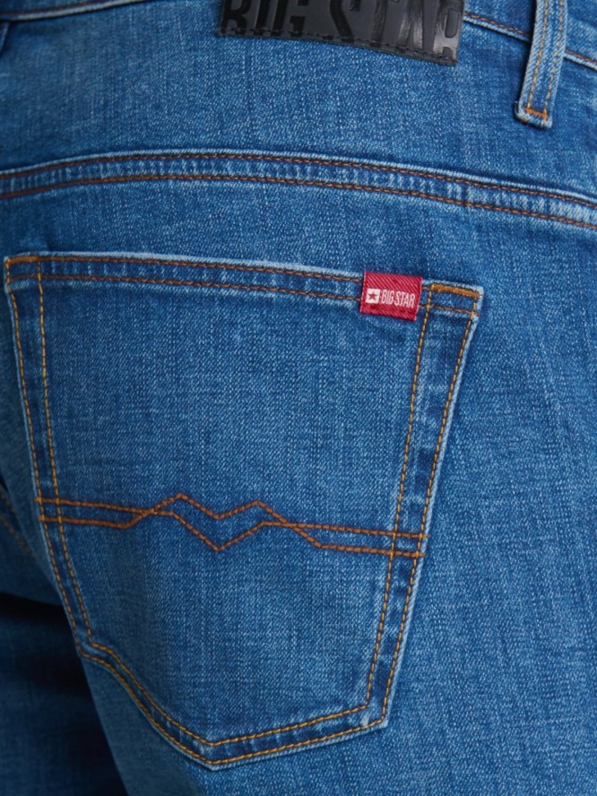 Jeansy męskie skinny z przetarciami niebieskie Deric 247