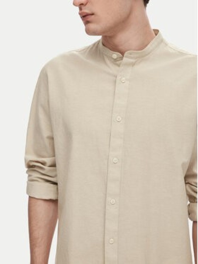Selected Homme Koszula New Linen 16079054 Beżowy Regular Fit