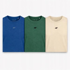 T-SHIRT MĘSKI KOSZULKA 4F ZESTAW LIMITOWANY KOMPLET 3 SZTUKI 5XL M3947 SS26