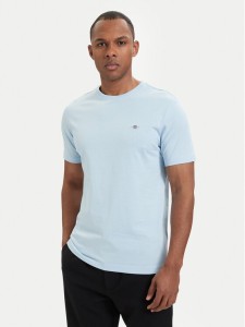 Gant T-Shirt Shield 2003184 Niebieski jasny Regular Fit