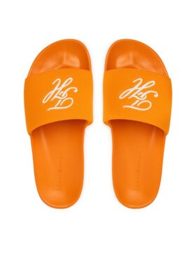 Tommy Hilfiger Klapki Logo Embroidery CanvasFM0FM05858 Pomarańczowy