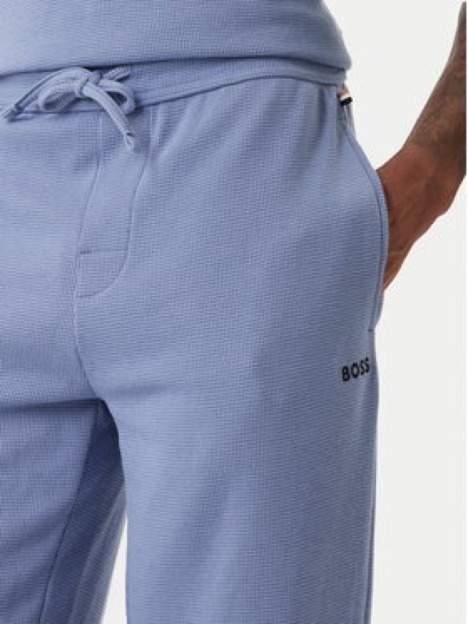 BOSS Spodnie dresowe Waffle 50535878 Błękitny Regular Fit