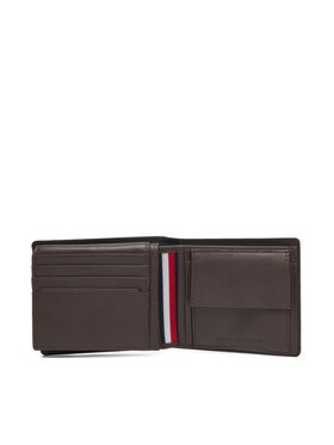 Tommy Hilfiger Portfel Th Corp Cc Flap & Coin AM0AM13741 Brązowy