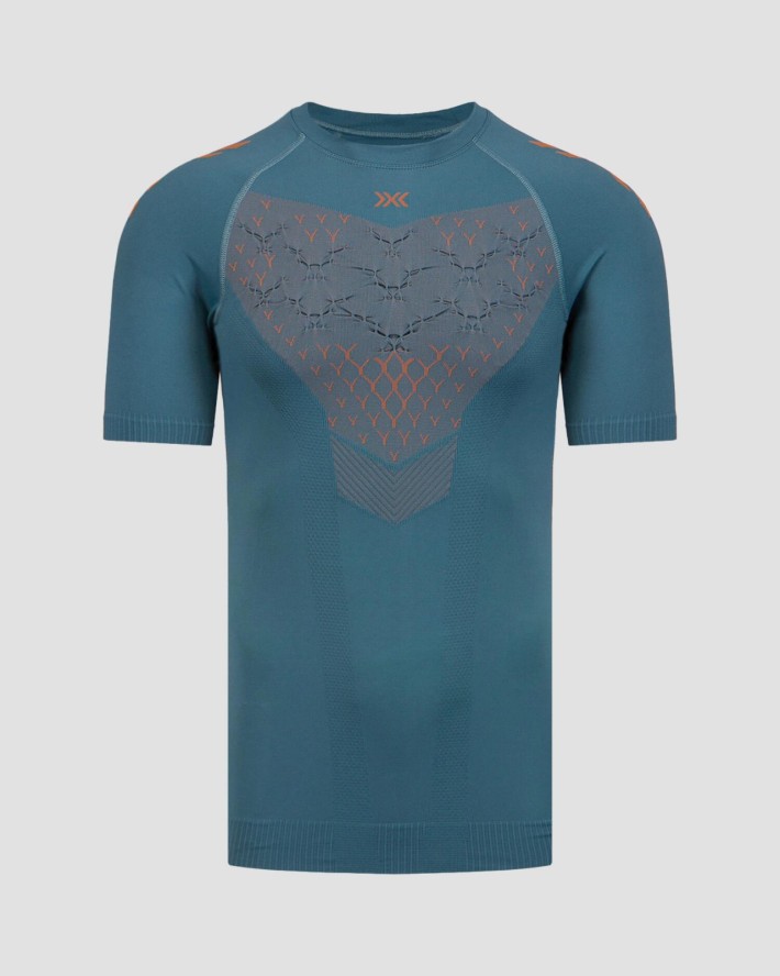Koszulka biegowa męska X-Bionic Twyce Run Shirt SS Blue Orange