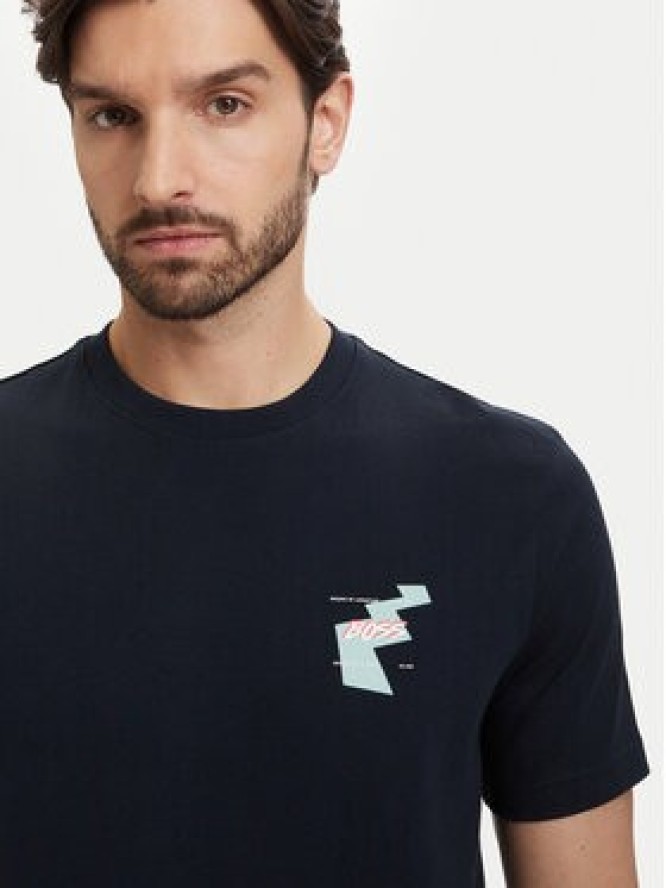 BOSS T-Shirt Movement 50561872 Granatowy Regular Fit