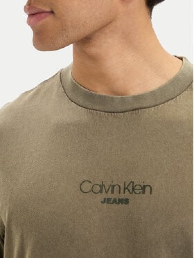 Calvin Klein Jeans T-Shirt LV04RB824G Zielony Regular Fit