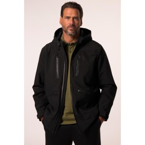 Męska Kurtka funkcjonalna outdoorowa kaptur bloki kolorów wiele kieszeni