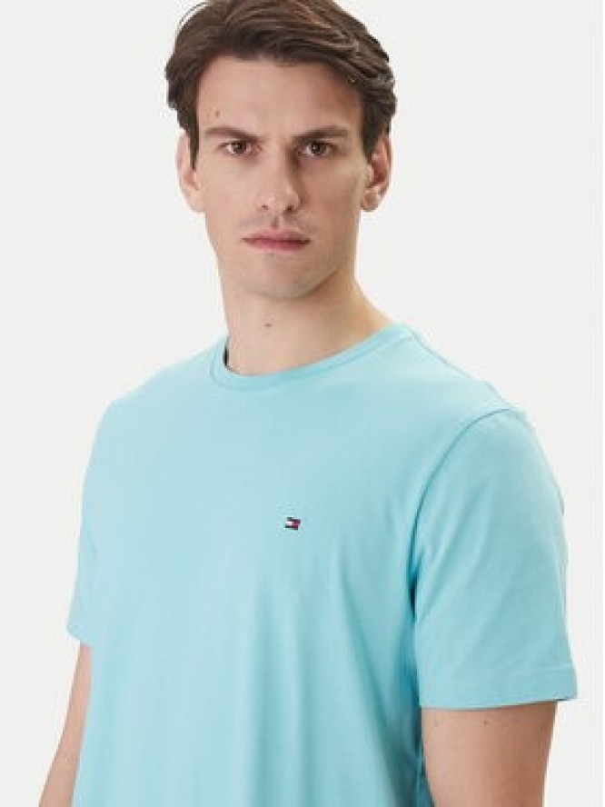 Tommy Hilfiger T-Shirt Ess Seasonal MW0MW39995 Turkusowy Regular Fit