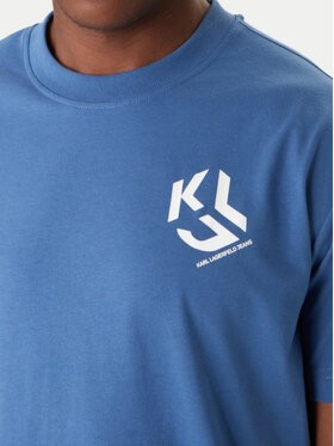 Karl Lagerfeld Jeans T-Shirt A2M17072 Niebieski Regular Fit