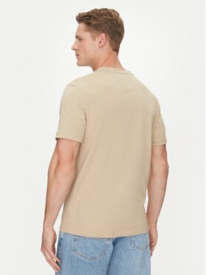 Tommy Hilfiger T-Shirt Center Stack MW0MW38621 Beżowy Regular Fit