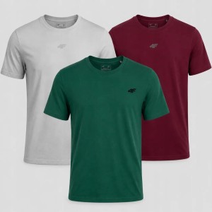 KOMPLET KOSZULEK MĘSKICH 4F ZESTAW T-SHIRT 3PAK