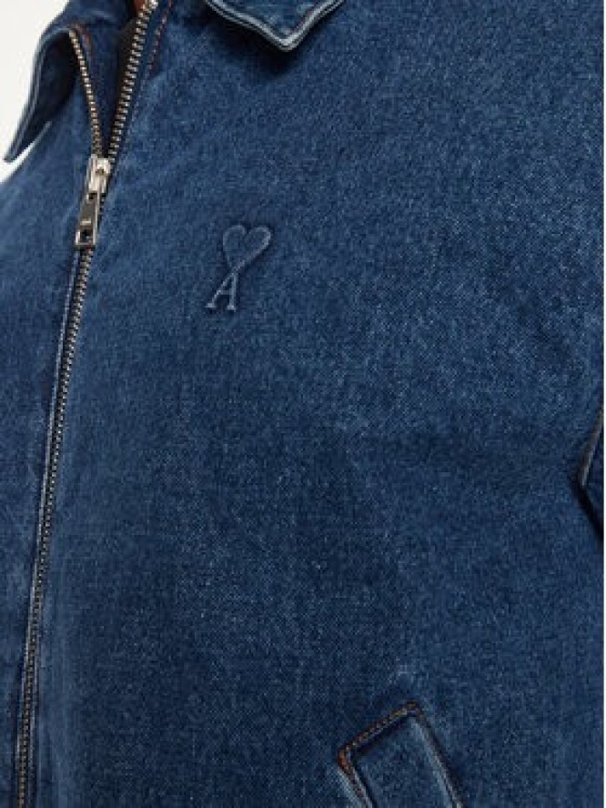 AMI Paris Kurtka jeansowa HJK020DE0031 Niebieski Regular Fit
