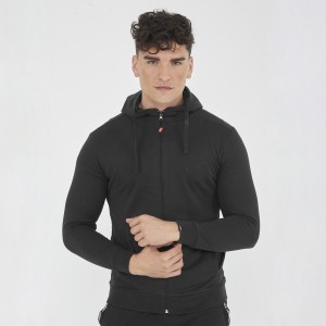 Lekka sportowa kurtka z kapturem MAYA w rozmiarze oversize czarna