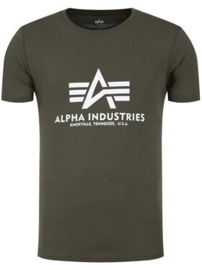 Alpha Industries T-Shirt Basic 100501 Zielony Regular Fit
