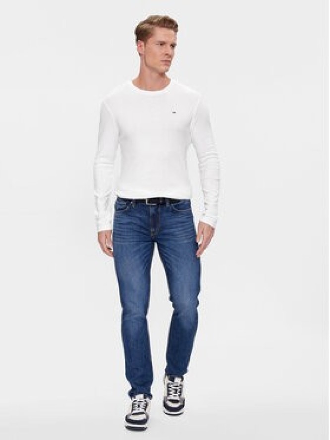 Tommy Jeans Longsleeve DM0DM04409 Biały Slim Fit