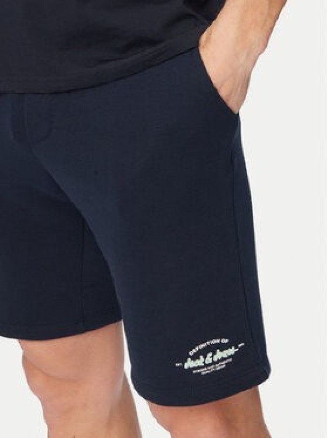 Jack & Jones Komplet t-shirt i spodenki Brandon 12298184 Granatowy Regular Fit