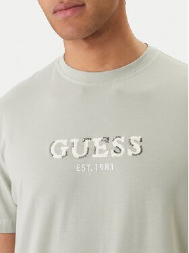 Guess T-Shirt M6GI16 K3032 Zielony jasny Regular Fit