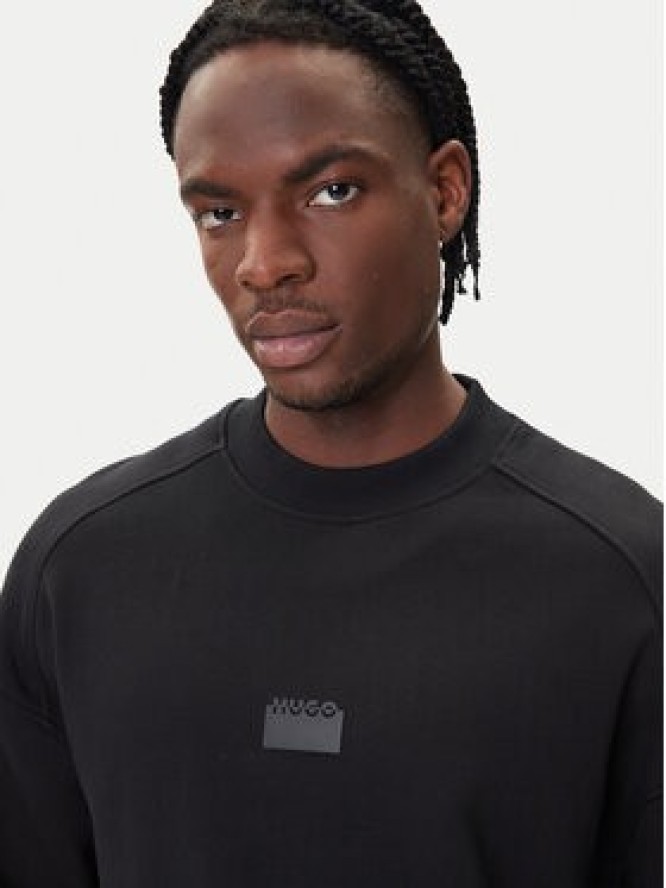 HUGO Bluza Delastcrew 50546672 Czarny Relaxed Fit