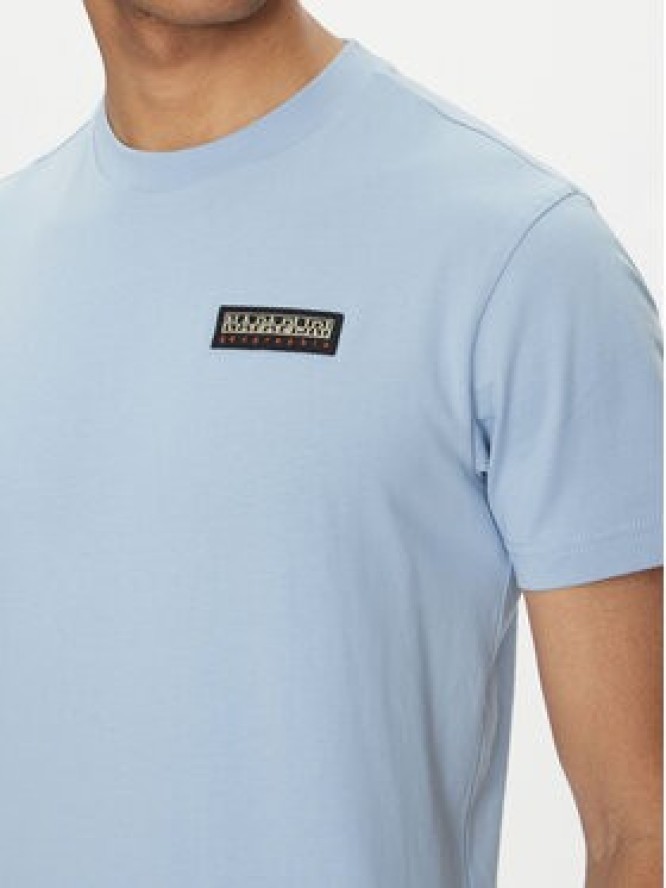 Napapijri T-Shirt Iaato NP0A4HFZ Błękitny Regular Fit