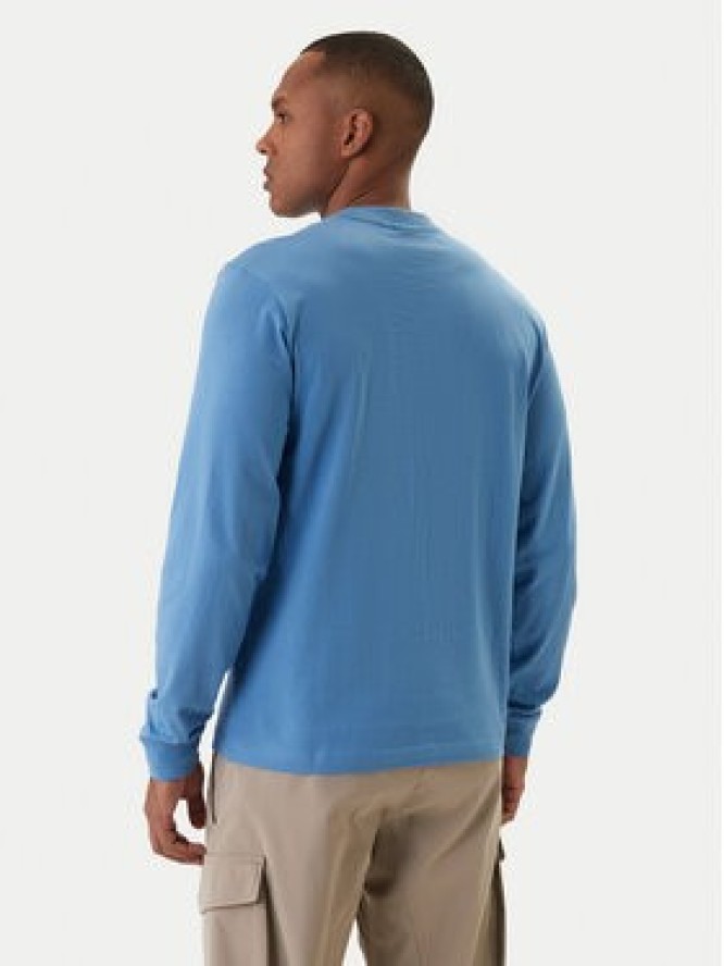 Napapijri Longsleeve S-Box Logo NP0A8BC5 Niebieski Regular Fit