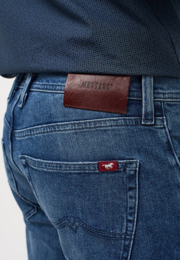 MĘSKIE SPODNIE JEANSOWE MUSTANG DENVER STRAIGHT DENIM BLUE 1014607 5000 903