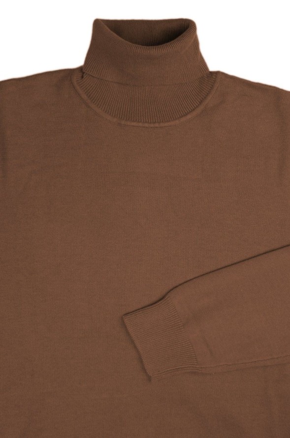 Golf Męski Bawełniany - Adriano Guinari - Camelowy