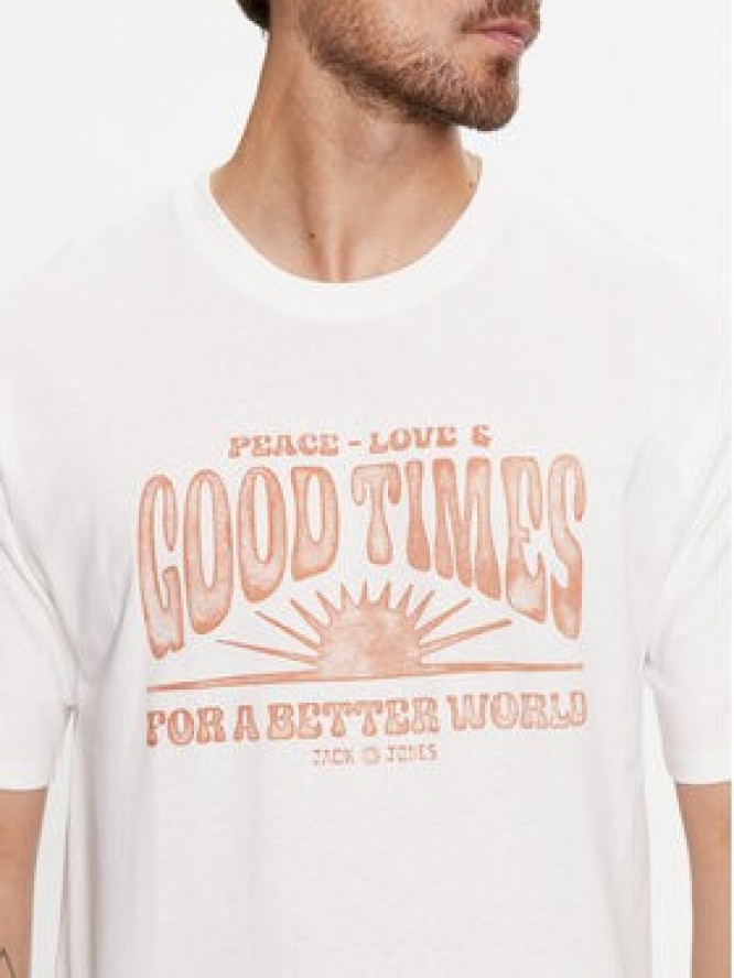 Jack & Jones T-Shirt Jprbluhippy 12255860 Biały Regular Fit