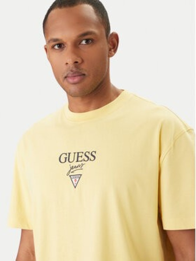 Guess Jeans T-Shirt M6RI45 K8HM0 Żółty Oversize