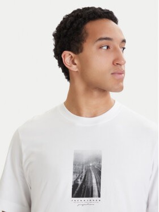 Jack & Jones T-Shirt Fusion 12289870 Biały Relaxed Fit