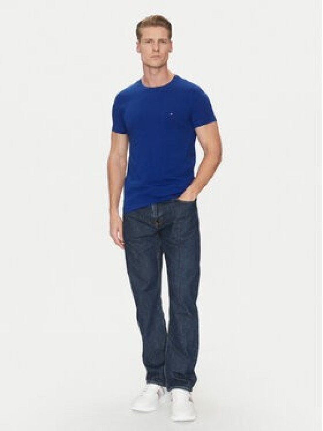 Tommy Hilfiger T-Shirt MW0MW10800 Niebieski Slim Fit