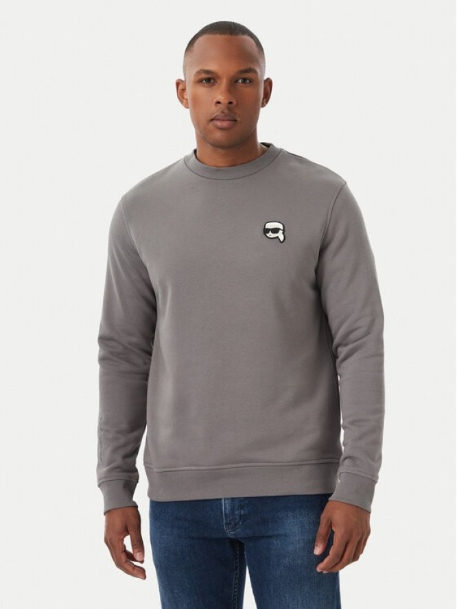 KARL LAGERFELD Bluza 705710 561900 Szary ciemny Regular Fit