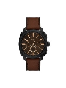 Fossil Zegarek Machine Chronograph FS6101 Brązowy