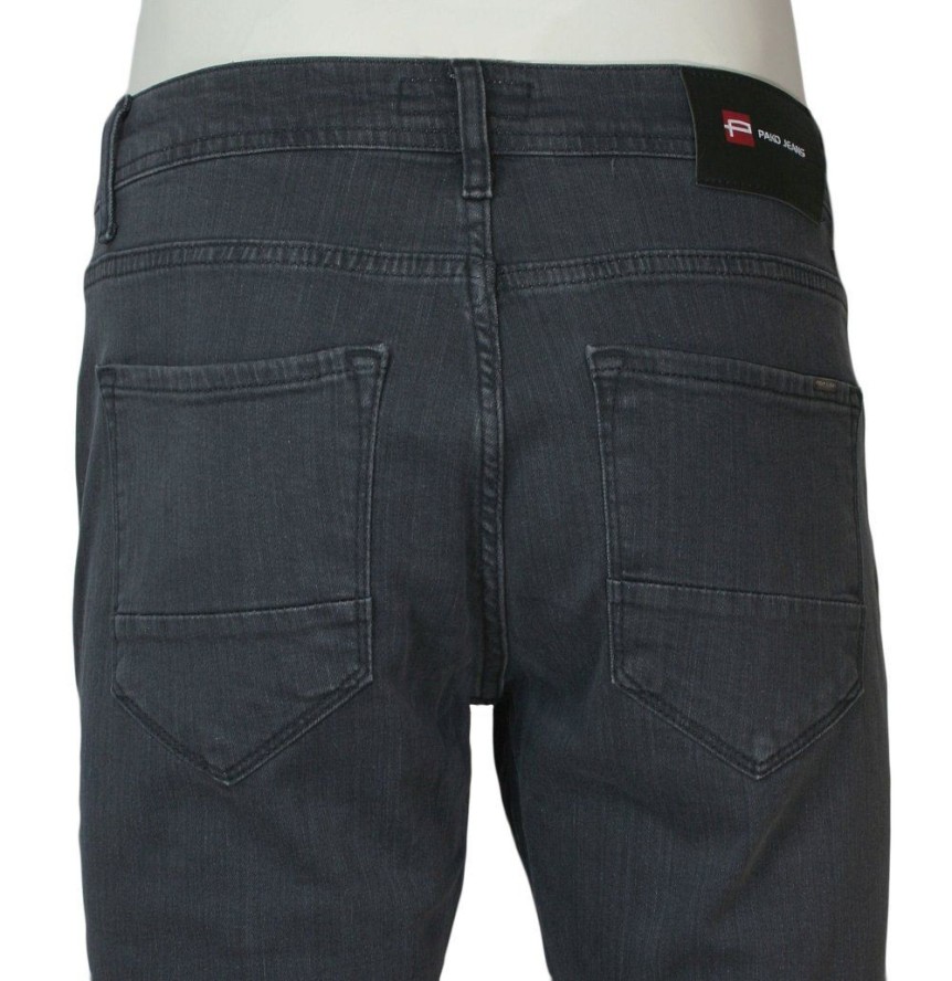 Spodnie Męskie, Szare JEANSY, Regular Fit, Zwężana Nogawka -PAKO JEANS