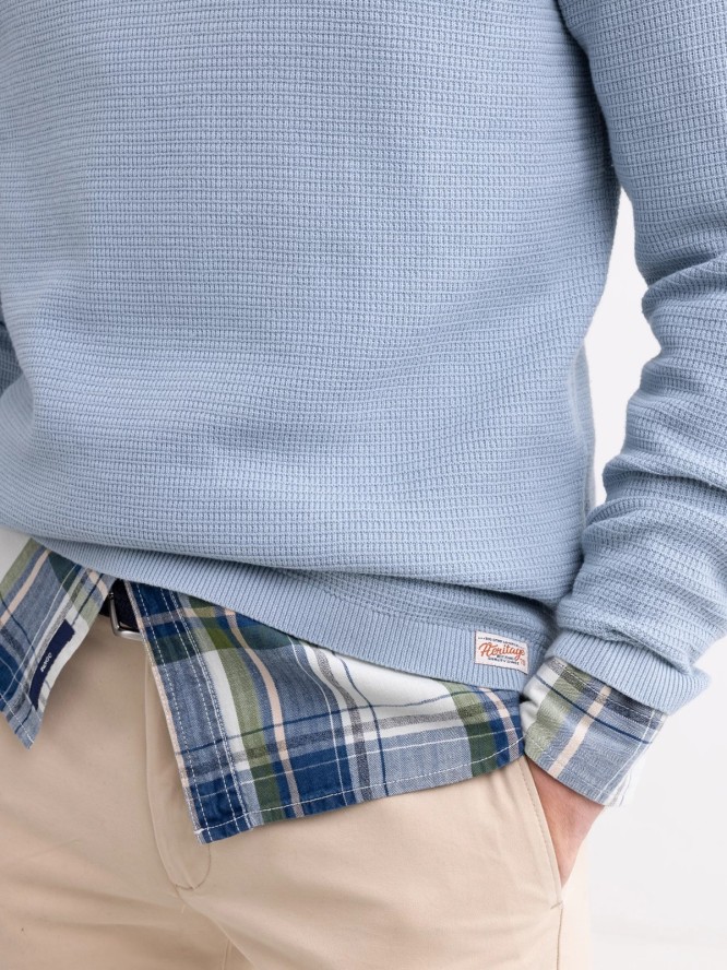 Sweter męski bawełniany błękitny Neilon 400