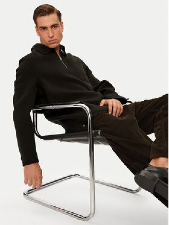 AMI Paris Płaszcz wełniany HJK057.WV0022 Brązowy Regular Fit