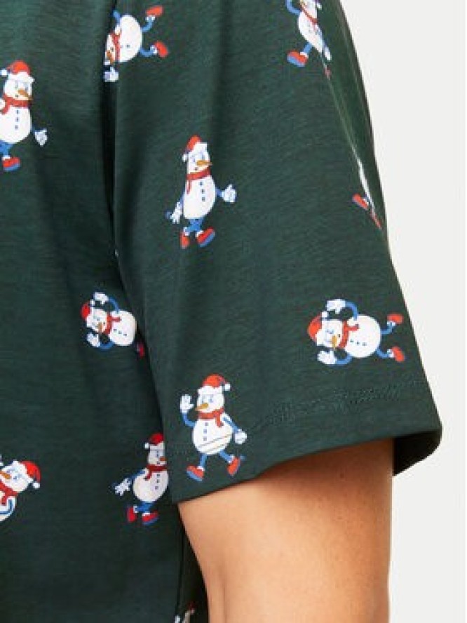 Jack & Jones T-Shirt Xmas Merry 12265399 Zielony Standard Fit