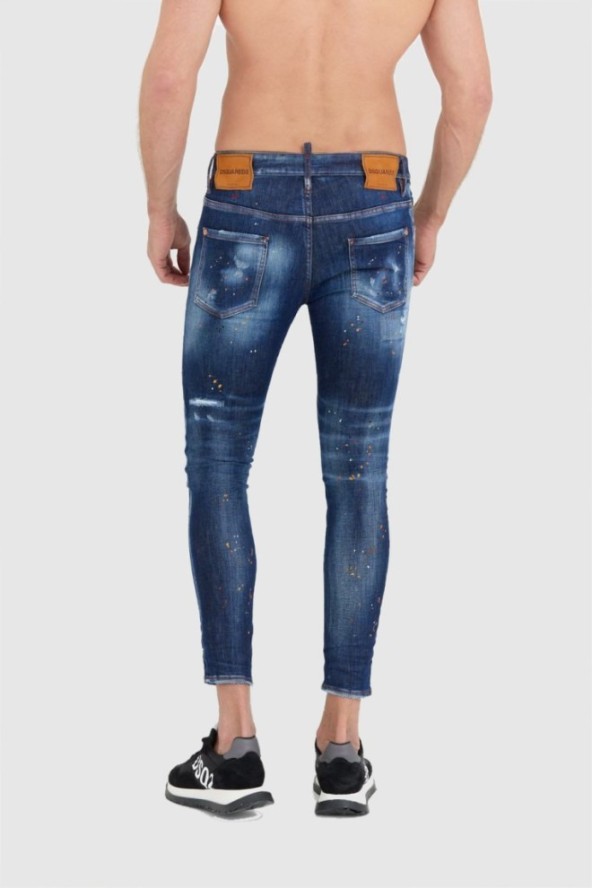DSQUARED2 Granatowe męskie jeansy super twinkie jeans, Rozmiar 46