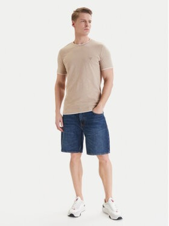 Guess T-Shirt F6GI06 K6XN4 Beżowy Slim Fit