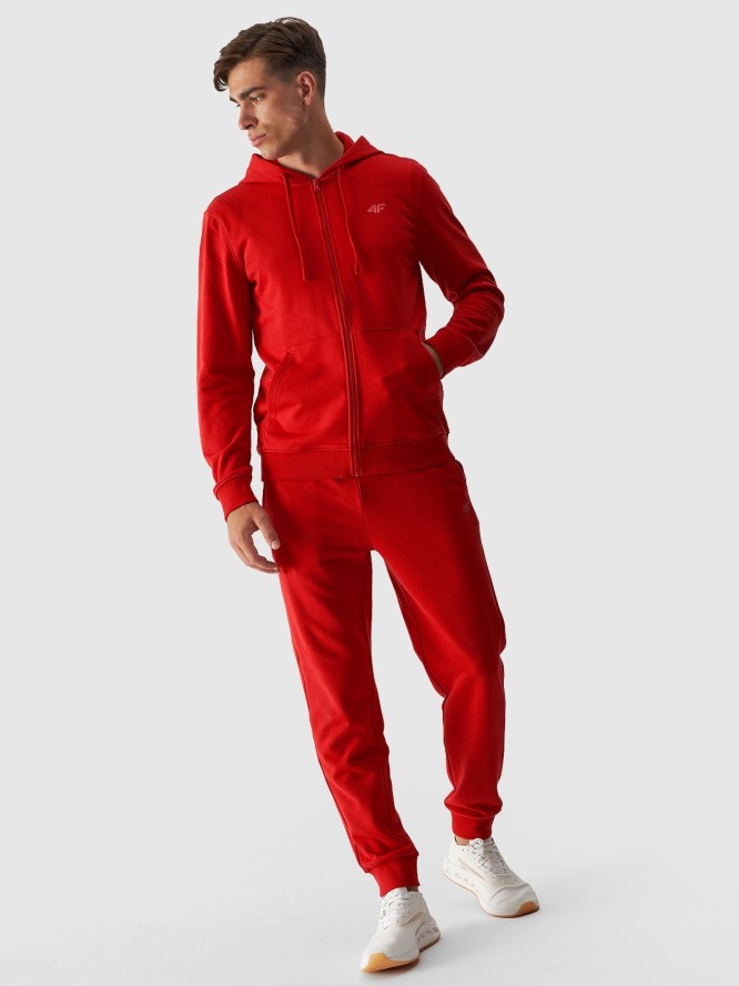 4F Spodnie dresowe joggery męskie - czerwone 3XL