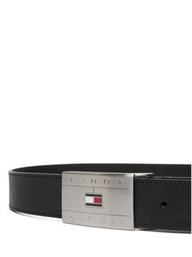 Tommy Hilfiger Pasek Th Flag Plaque Belt AM0AM14322 Czarny