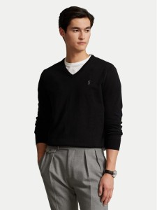Polo Ralph Lauren Sweter Ls Sf Vn Pp 710670789003 Czarny Regular Fit