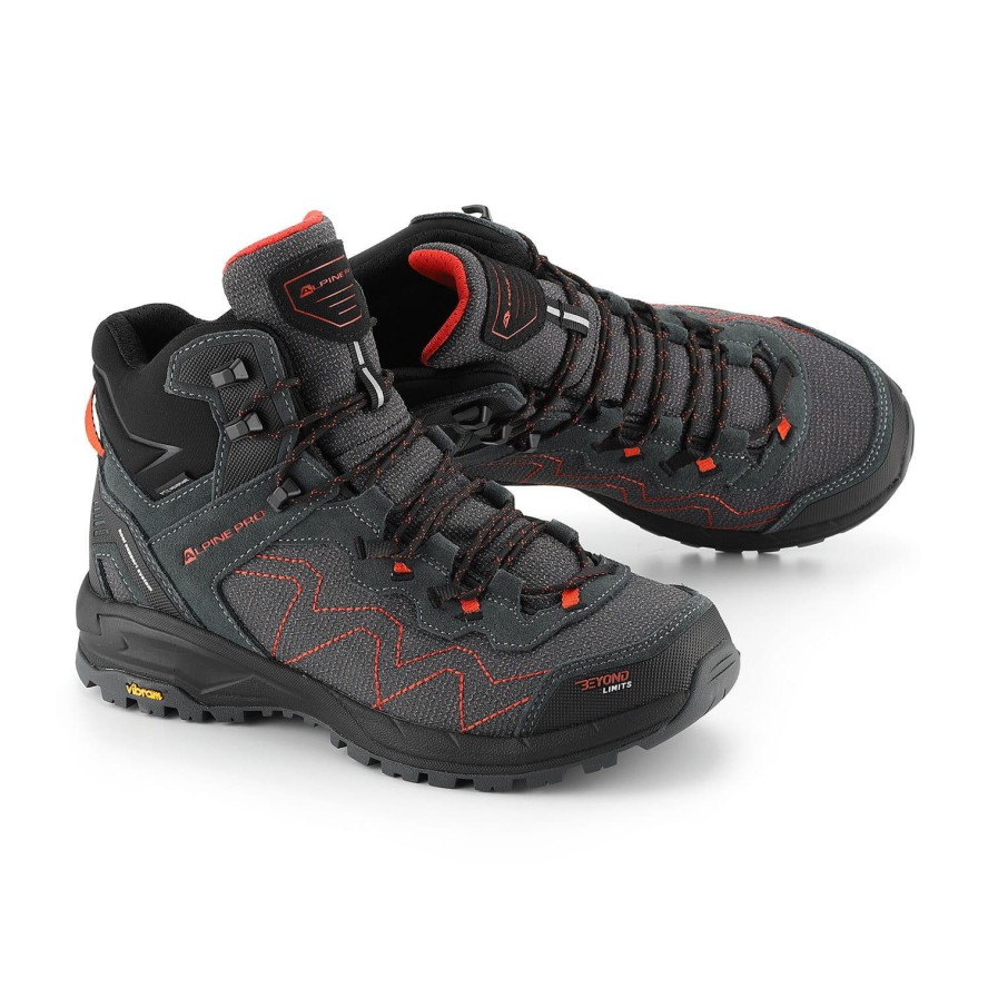 Buty wysokie trekkingowe unisex Alpine Pro Cerne 2 Vibram