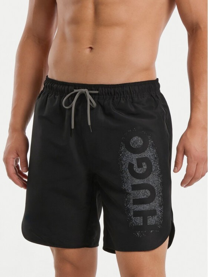 HUGO Szorty kąpielowe Spray 50561096 Czarny Regular Fit