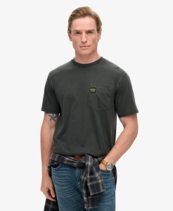 T-shirt z kieszonką i kontrastowymi przeszyciami Superdry