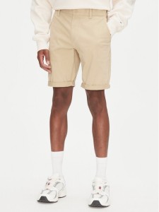 Tommy Jeans Szorty materiałowe Scanton DM0DM21950 Beżowy Slim Fit