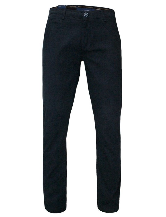 Męskie Spodnie Bawełniane, Chinosy, Zwężane, Ciemnogranatowe