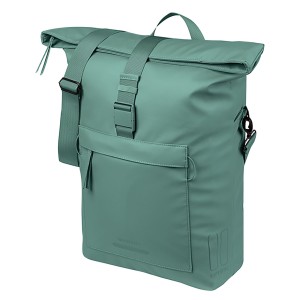 Torba rowerowa Brooklyn MIK Hooks, srebrno-zielona